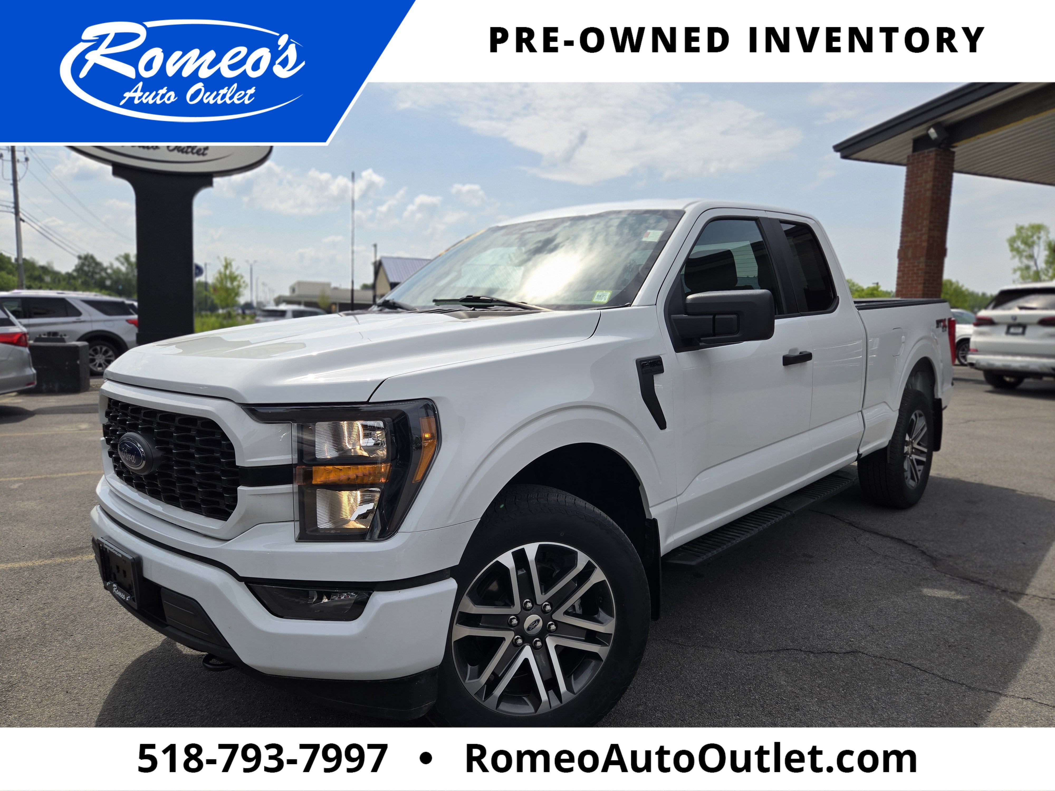 2023 Ford F-150 XL in Oxford White — front three-quarter view