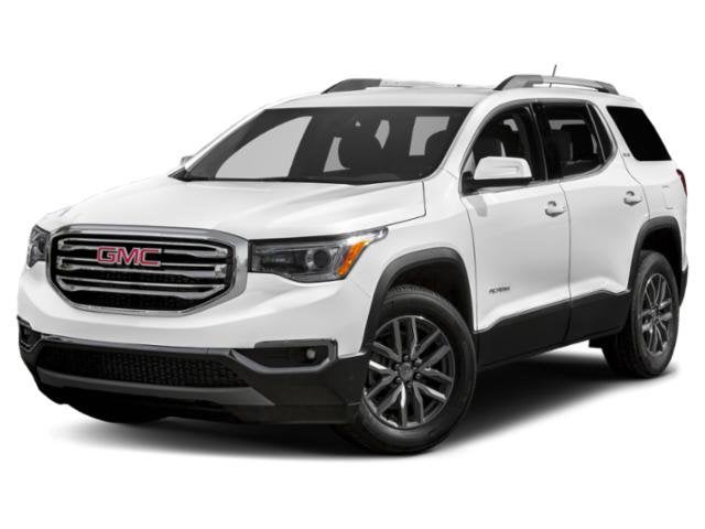 2019 GMC Acadia SLE-2 in Blue Steel Metallic — front three-quarter view